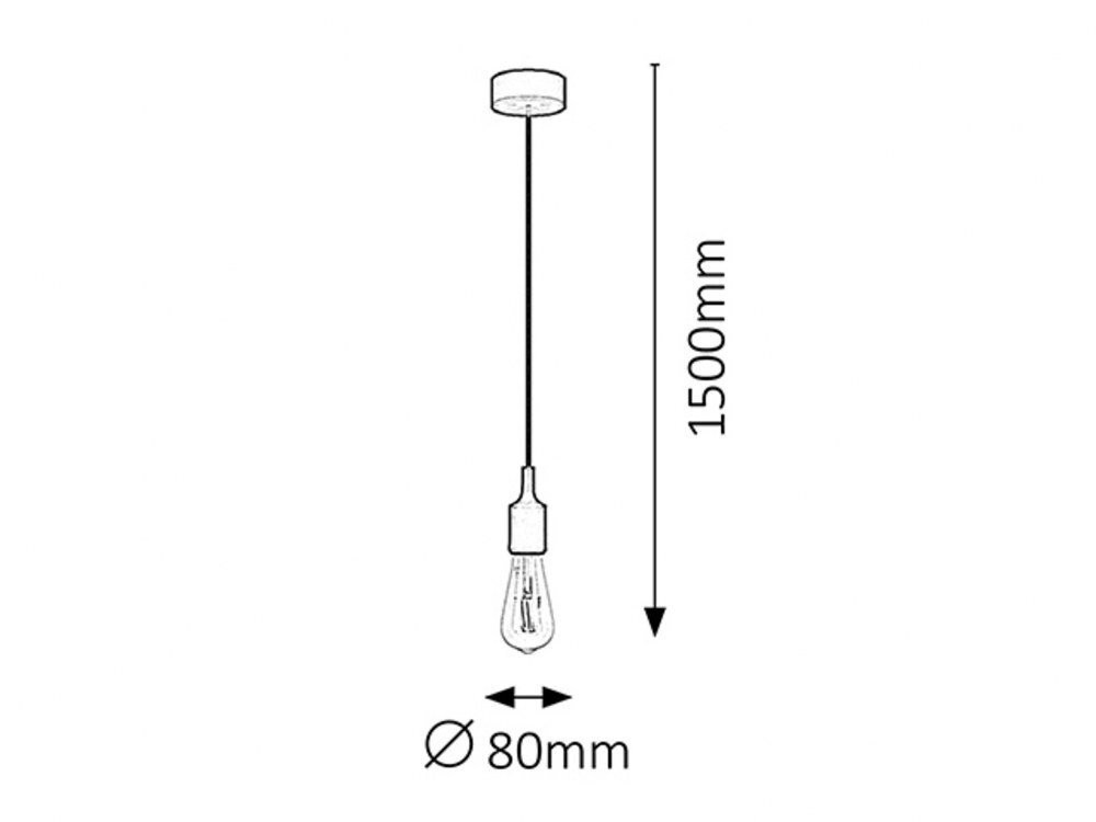 Rabalux Roxy Hanglamp, Geel, Siliconen, E27, Max. 60W