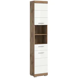 Hochschrank Wave Eiche/Weiß