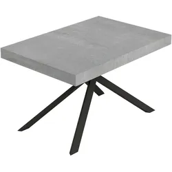 Itamoby Niket Ausziehtisch 140/400x90 cm Beton Anthrazit Beine
