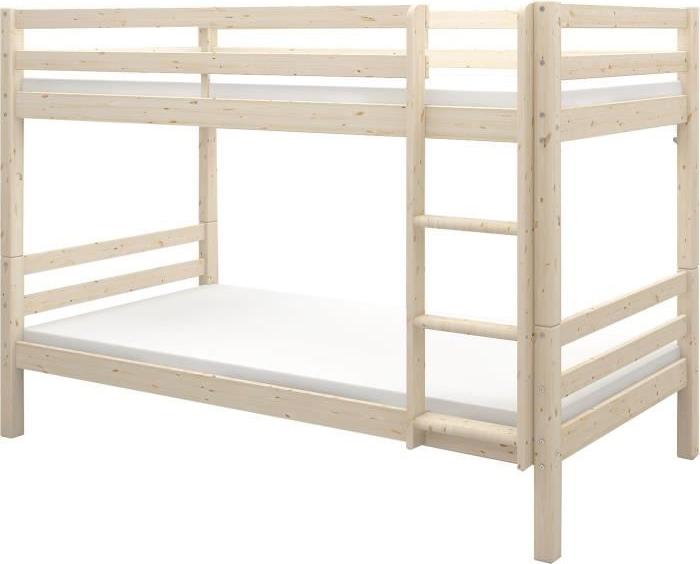 Trennbares Etagenbett für Kinder - 2x 90 x 200 cm - Kiefer massiv natur - Inklusive Lattenrost - ANDO