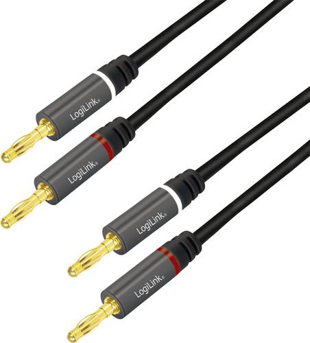 LogiLink CA1210 Audio Anschlusskabel 3.0m Schwarz Geschirmt, Farbcodiert