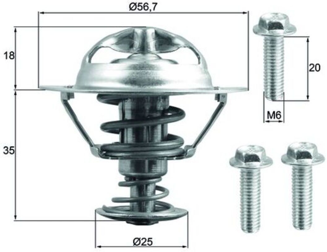 Thermostat, Kühlmittel MAHLE TX 202 90D