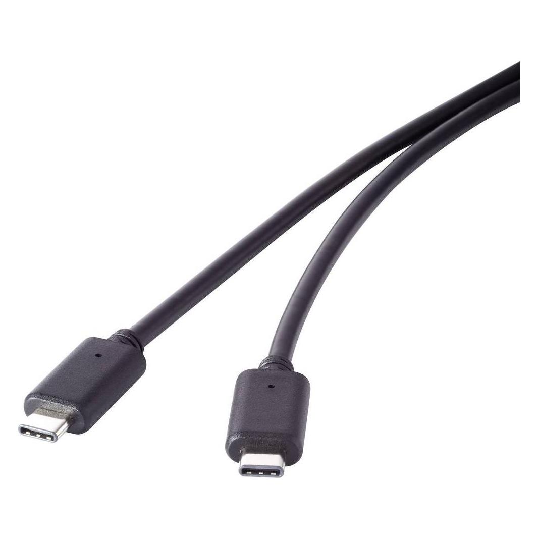 Renkforce USB 3.2 Gen (2x2) Anschlusskabel USB-C/USB-C 1 m (1 m, USB 3.2 Gen 2x2, 100 W) (1460357)