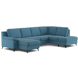 COTTA Wohnlandschaft mit Funktion Boom Stoff Azure