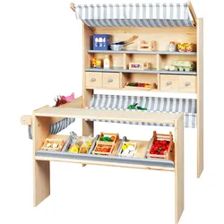 Pinolino Kaufladen Marktstand Lucy, grau