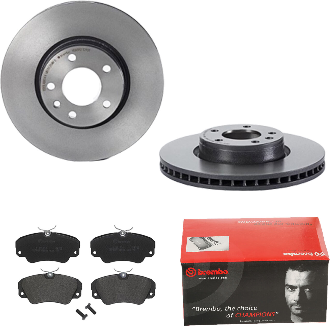 Brembo Bremsensatz, Scheibenbremse Bremsensatz-Vorderachse Coated Disc Line / Standard Ijdtidfwd6 Vorderachse Innenbelüftet 296mm 28mm Für Vaughall Op