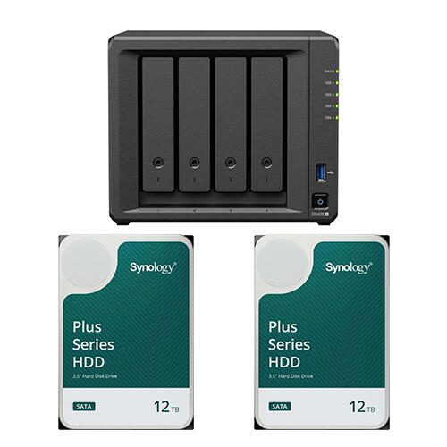 Synology DS925+ DiskStation + 24 TB 2x Synology Plus 3.5" SATA 6Gb/s Festplatte 12 TB DS925+ & 2xHAT3310-12T