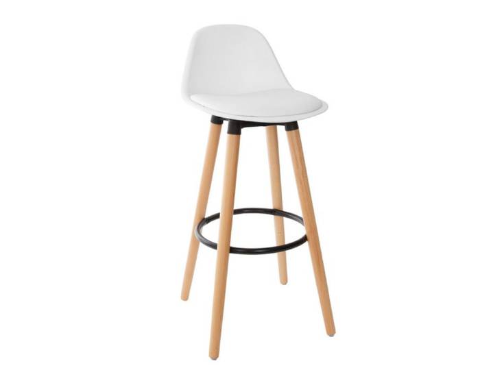 Tabouret bar déco style scandinave  Maxon  Atmosphera - 42 5x39 5x92 - Blanc