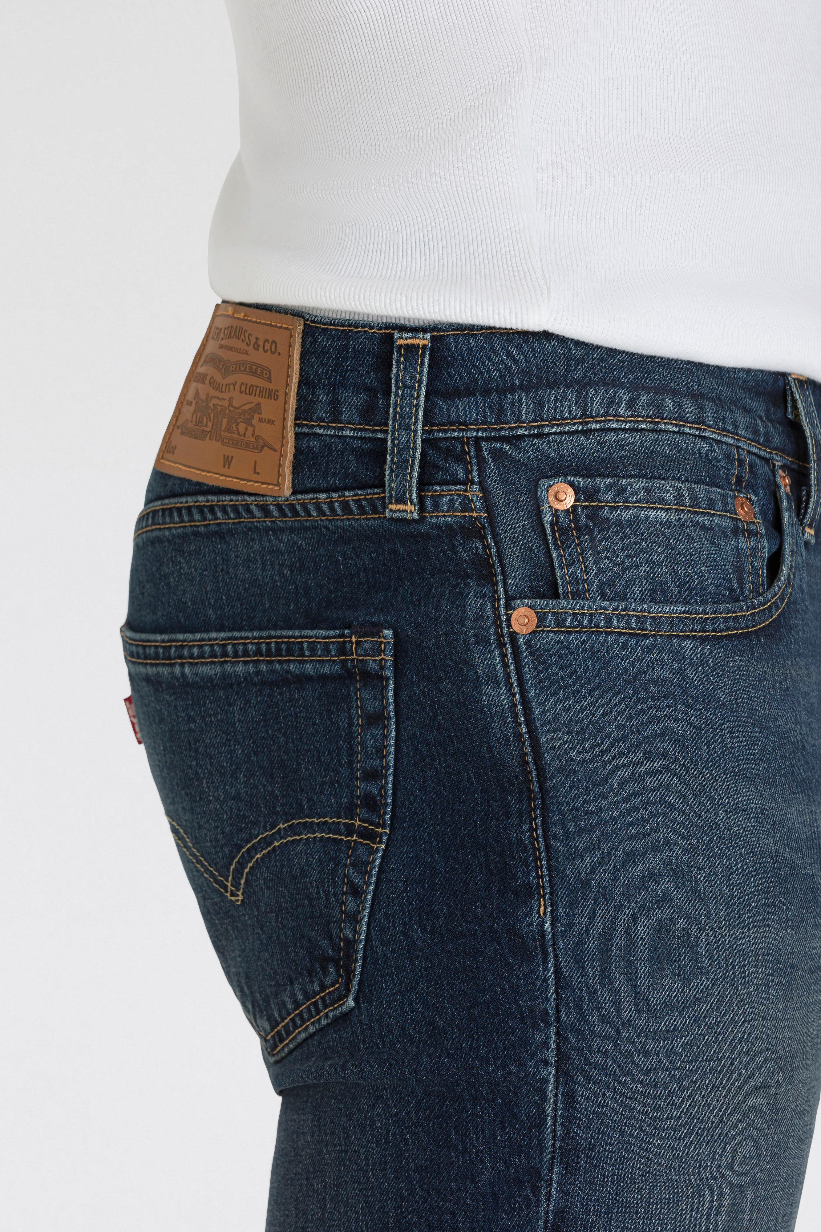 Slim-fit-Jeans LEVI'S "511 SLIM", Herren, Gr. 30, Länge 34, blau (world view), Denim/Jeans, Obermaterial: 99% Baumwolle, 1% Elasthan, slim fit lang, Jeans Slim-fit-Jeans, mit Stretch world view 30, Länge 34