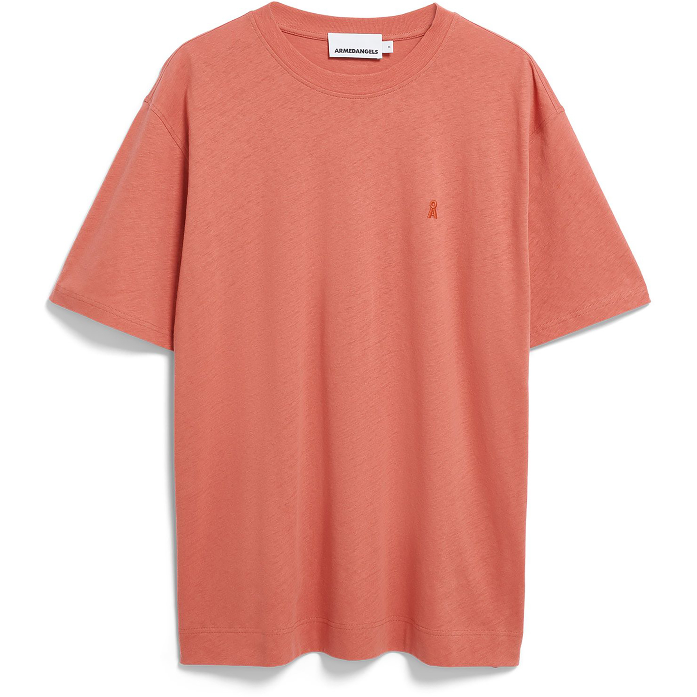 Armedangels Maarkos Linen Blend Herren T-Shirts rosa Größe S Lifestyle Kühlend