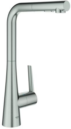 Grohe Zedra Spültischmischer 32553DC2 supersteel, herausziehbare Dual-Brause