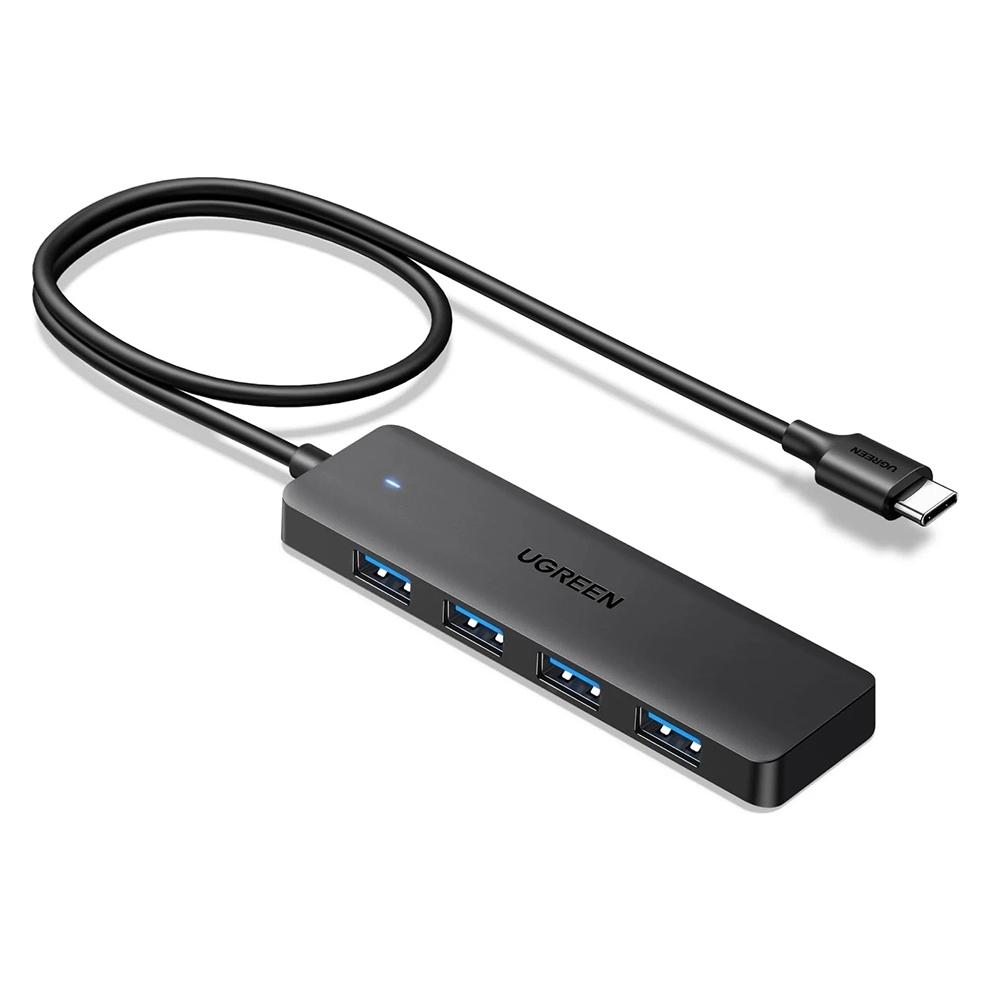 Ugreen Hub CM219 4-portowy USB-C USB-A USB 3.2 Gen1 (czarny) (USB-C, 4 Ports) (65258)