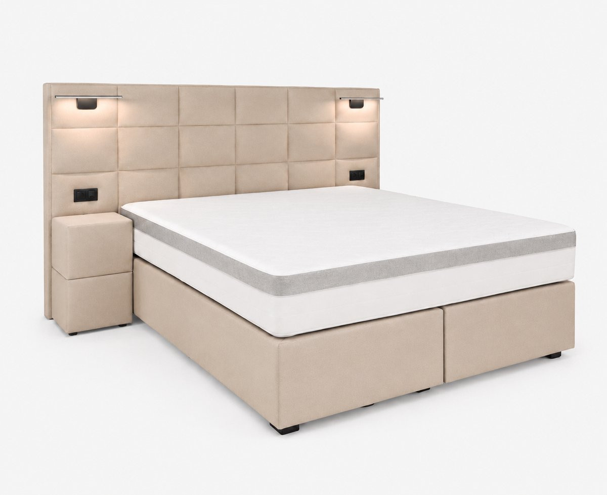 Luxe Living Home Opberg Boxspring Évora - 180x200 cm - Beige