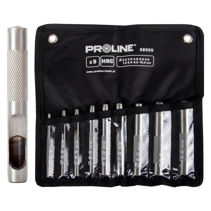 Proline 32020 Lederstanzer-Set, 9-tlg., 2,5-10 mm (32020)