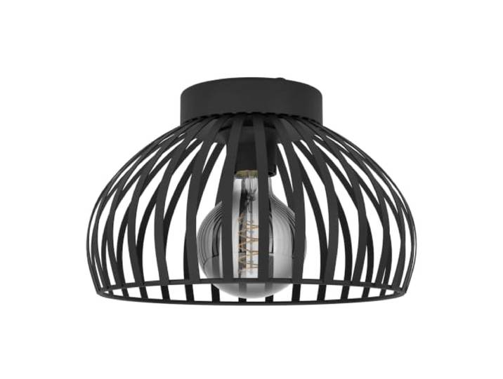 Eglo Luminaire plafonnier Mogano 3\, spot de plafond au design monochrome lampe de plafond pour salon et couloir\, métal noir\, douille E27\, Ø 28 cm