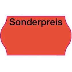 Creenline, Etiketten, Auszeichnungsetikett 26 x 12 mm (B x H) rot Sonderpreis 1.500 Etik./Rl. 18 Rl./Pack. 27.000 Etik....