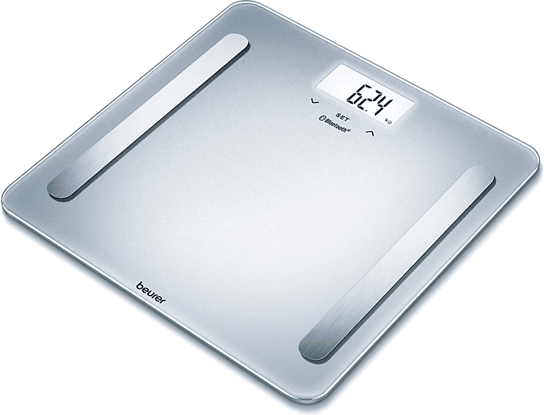 Báscula de baño - Beurer SR-BF788, Bluetooth, Hasta 180 kg, Transparente