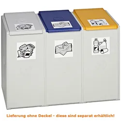 VAR Kunststoffcontainer 3-fach 40 L Mülltrennsystem mehrfach ausgezeichnetes Abfall- & Wertstoff-Sammelsystem
