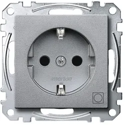 Merten SCHUKO-Steckdose, System M, mit Kennzeichnung Trockner (aluminium matt)