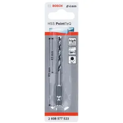 Bosch HSS PointTeQ HEX Metallbohrer DIN338 4,0mm, 1er VE, 2608577523