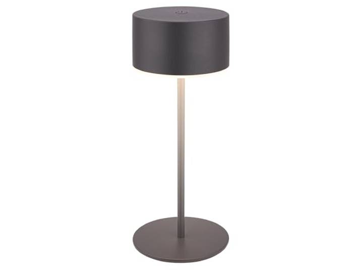 BRILONER - LED Tischlampe kabellos IP44 mit Touch, dimmbar, Lichtkante, Nachttischlampe, Leselampe, LED Lampe, Campinglampe, Tischleuchte, Akkulampe, Outdoor Lampe, 8x19 cm, Anthrazit