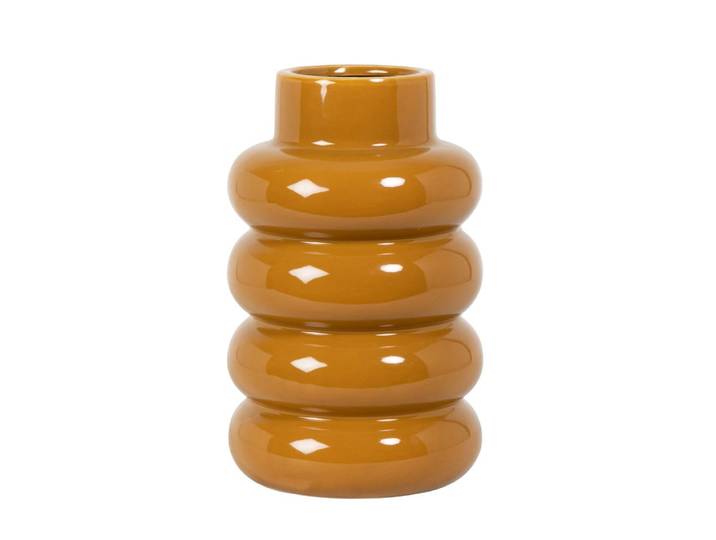 Vase aus senfgelbem Steingut, H24cm