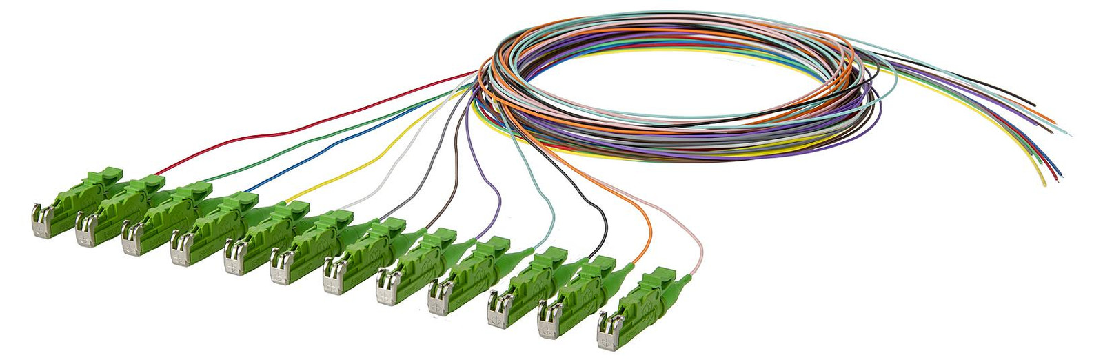 METZ CONNECT OpDAT pigtail E2000-APC OS2 12 kleuren