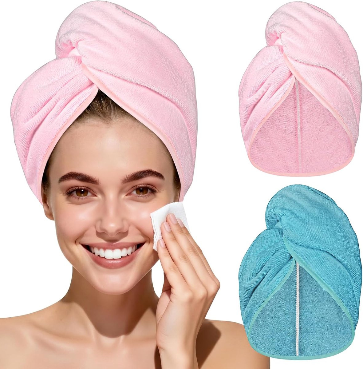 Microfibre Haar Handdoek met Snelle Droogclips, Super Absorberend en Antikrul voor Thuis en Salon