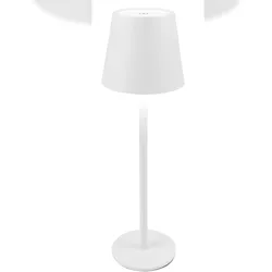 LED Tischleuchte FASHION dimmbar mit Touch Funktion 3 Lichtfarben IP44 12h Akku weiß