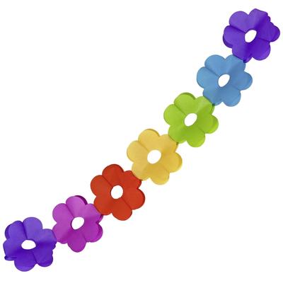 VEPATIM 2 Blumen-Girlande "Farbenspiel" aus Papier schwer entflammbar Ø18cm 3.6m