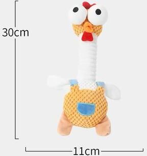 Happy Pet Pantry Squeaky Chicken Dog Toy For Puppies & Small Dogs Bite Resistant Interactive Chew Toy blue