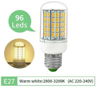 Uplifted Finds LED Corn Bulb E27 E14 High Brightness Energy Saving Light For Ceiling Chandeliers And Home Lighting 96 Leds E27 Warm