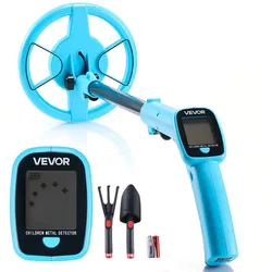 VEVOR Metalldetektor 101,6 mm, Metallsuchgerät, Golddetektor mit LCD-Display, 152,4 mm IP68 Wasserdichte Suchspule, Einstellbarer Suchbereich von 65 bis 92 cm für die Goldexploration