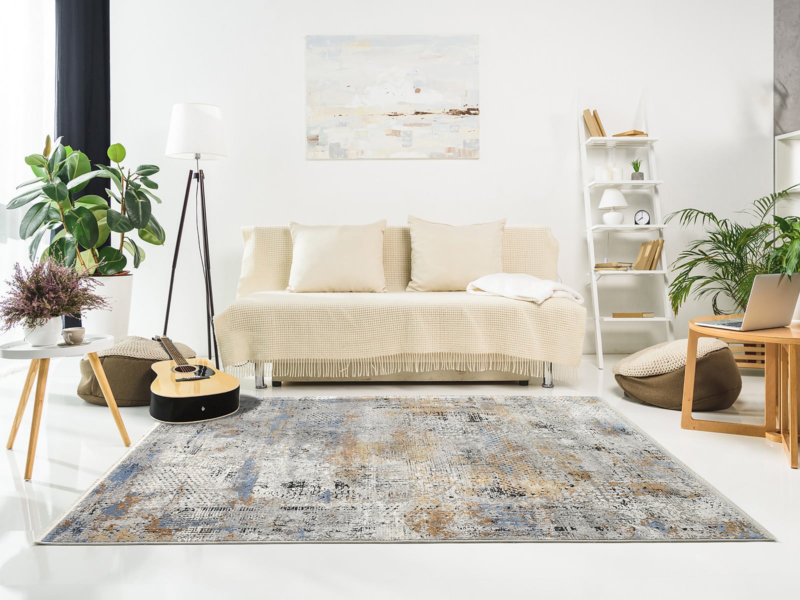 OCI Impression Lucerne tapijt IMP02 337 grijs-multicolor B/D: 140 x 200 cm