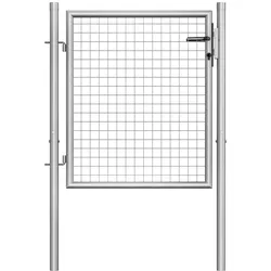 vidaXL Gartentor Verzinkter Stahl 105x125 cm Silbern