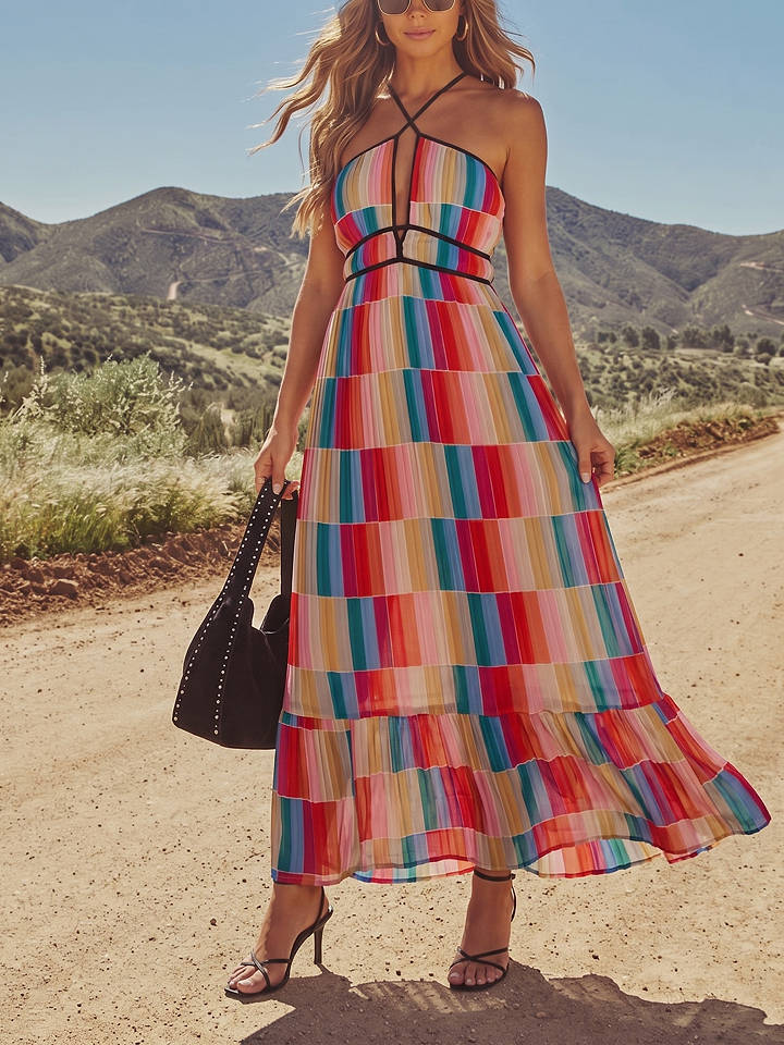 LA Angels Kleid in Bunt - S
