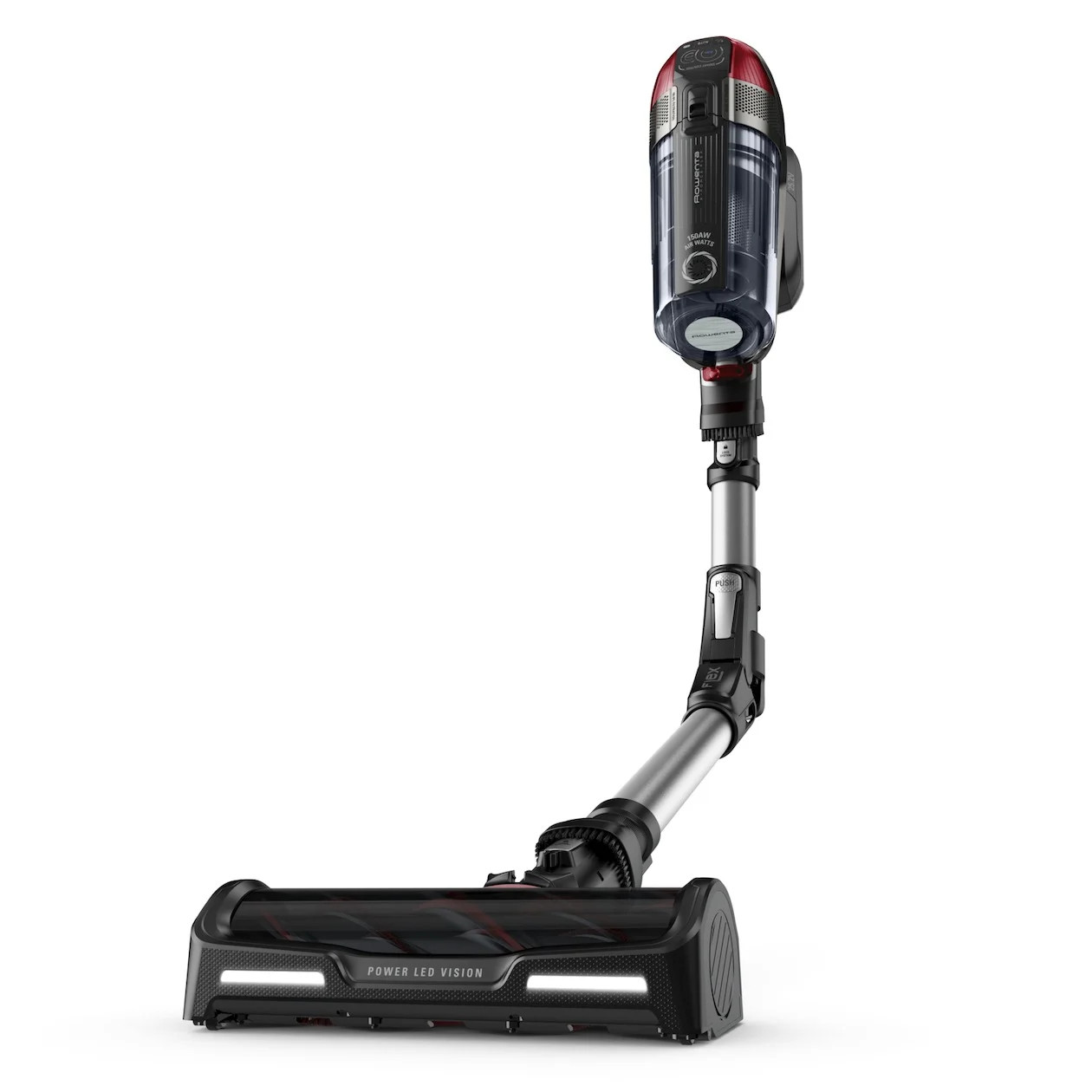 Rowenta RH98A7 2-in-1 steelstofzuiger zonder zak, Rood/Grijs, 0,9 liter