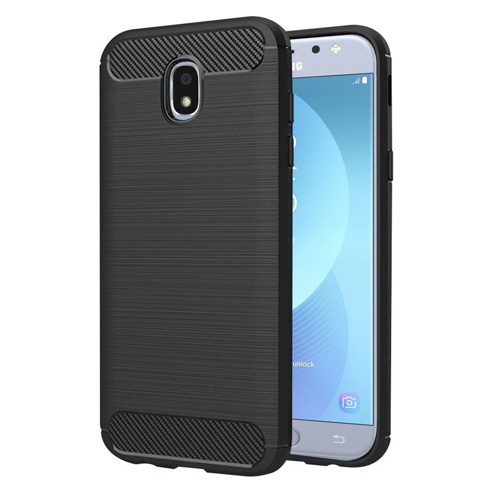 Techsuit - Carbon Silicone - Samsung Galaxy J5 2017 J530 / Galaxy J5 Pro 2017 - Black (Samsung Galaxy J5 Pro (2017)) (56339050)