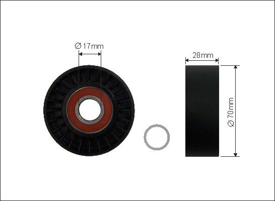 Caffaro Spannrolle, Keilrippenriemen 11600 Für Bmw