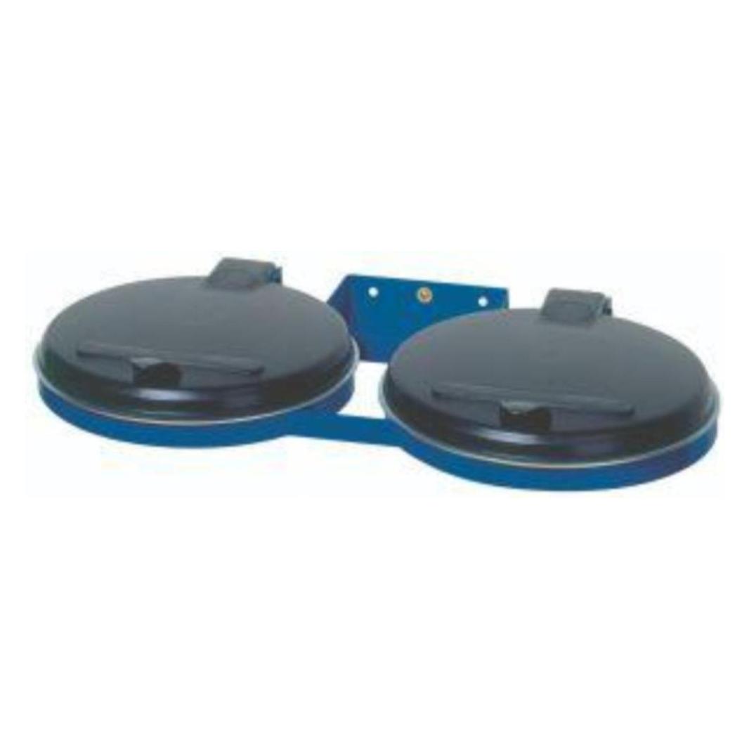 VAR Abfallsammler doppelt blau Wandbef. KS-Deckel (230412)