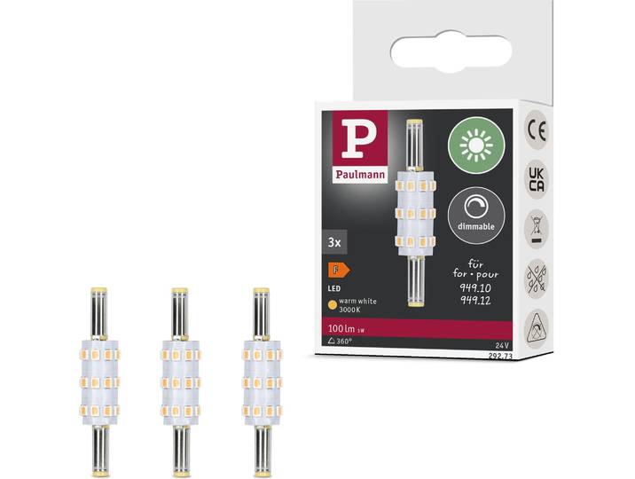 Paulmann Plug & Shine LED Stecksockel Naima 3er-Set