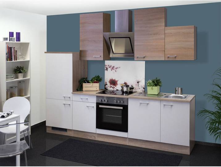 Küchenblock Eiche Sonoma NB/Weiß ca. B 280 cm Samoa