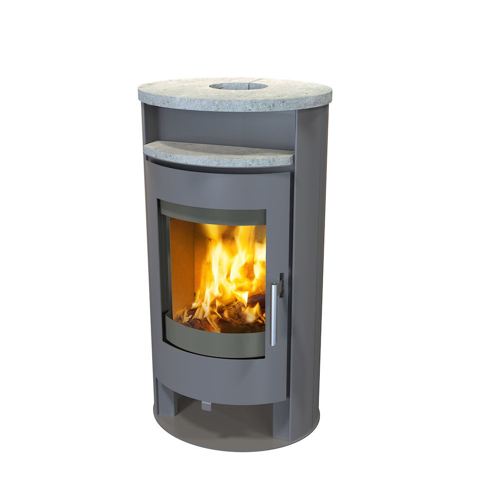 WAMSLERHAUSU Kaminofen Typ18819 Roto Naturstein Abdeckplatte 6,3kW 16973846