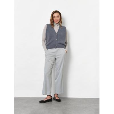 Pullunder TONI "Ilona", Damen, Gr. L, grau (grau 084), Strick, , Casual, comfort fit normal, V-Ausschnitt, Strickbündchen, Pullover Pullunder, in Boxy-Cut