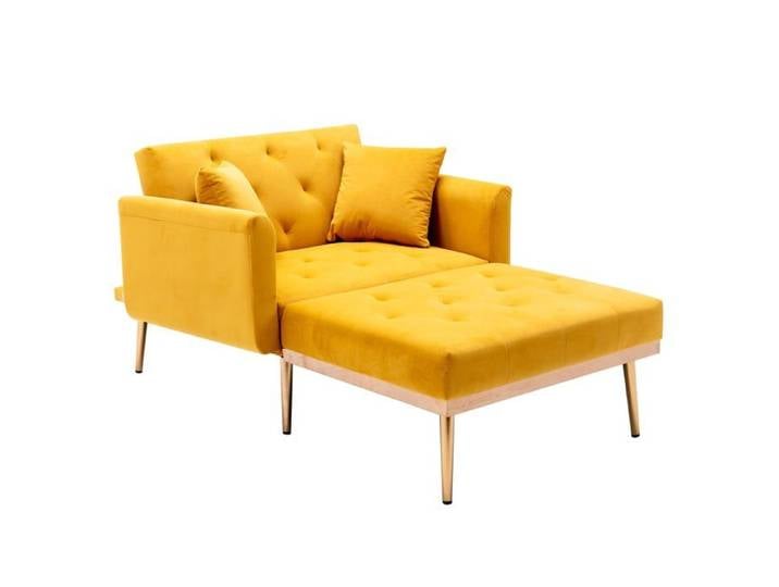 Logidon Chaise Relax Moderne Dossier Réglable Jaune