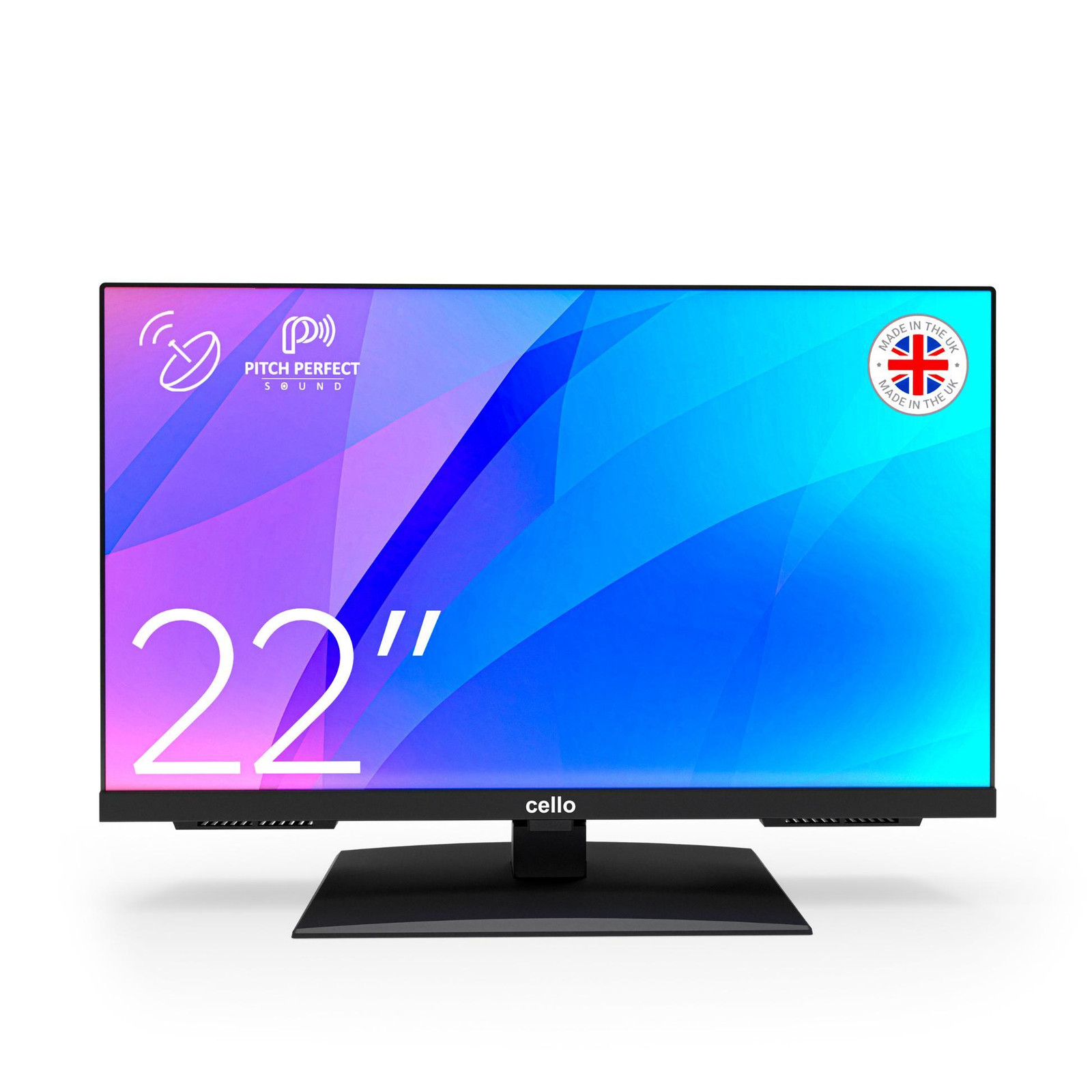Cello 22-inch Full HD LED-televisie met Perfect-Pitch-geluid, triple tuner, HDMI en USB, VESA 100x100