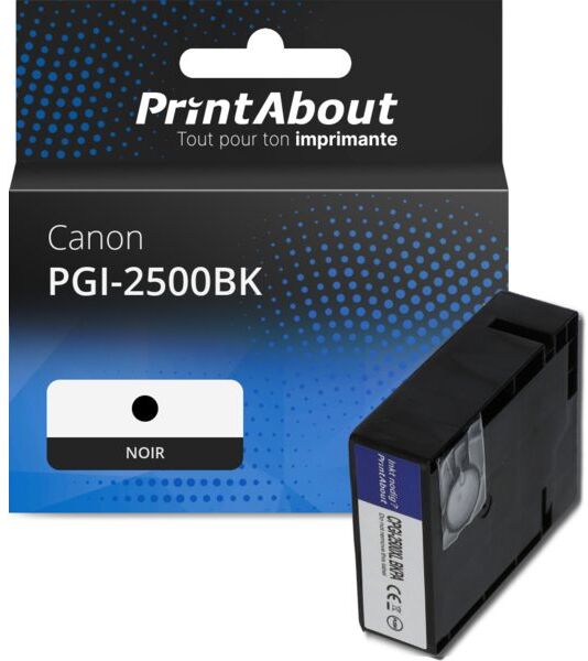 Cartouche PrintAbout compatible pour Canon PGI-2500BK - Noir