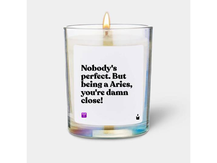 Duftkerze Rainbow Woody Nobody's perfect. But being a Aries, you're damn close!