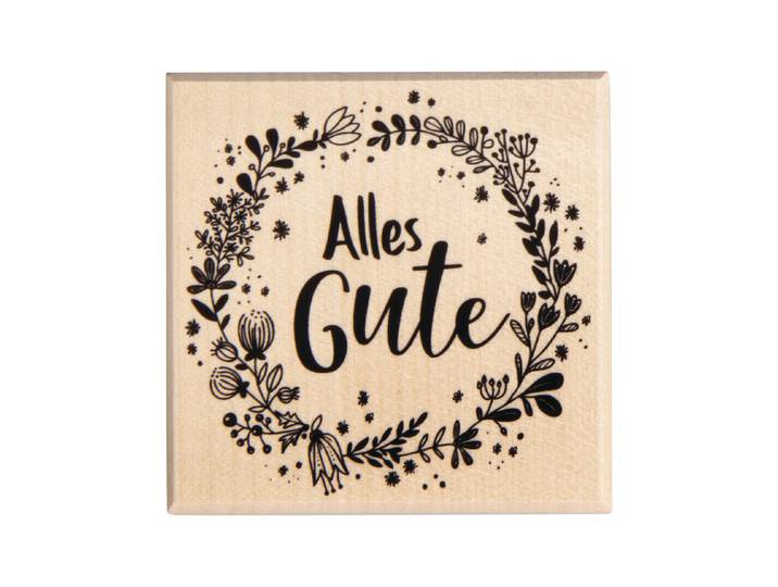 Stempel Blütenkranz Alles Gute , 7x7cm