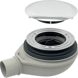Geberit Duschwannenablauf d90 m. Ablaufdeckel Sperrwasserhöhe 30 mm d40 PP